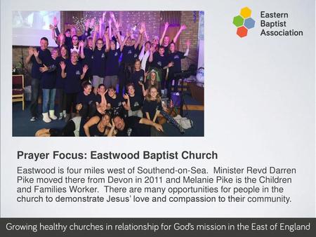 Prayer Focus: Eastwood Baptist Church