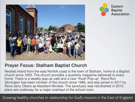 Prayer Focus: Stalham Baptist Church