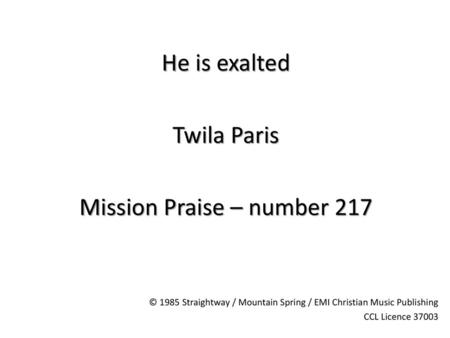 Mission Praise – number 217