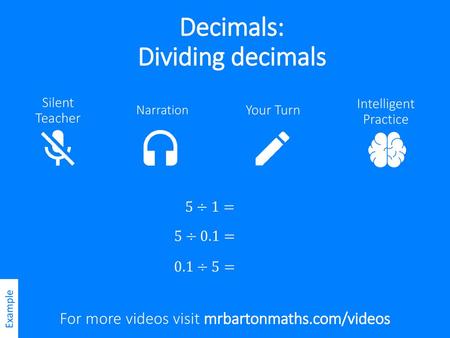 Decimals: Dividing decimals