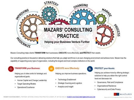 MAZARS’ CONSULTING PRACTICE Helping your Business Venture Further