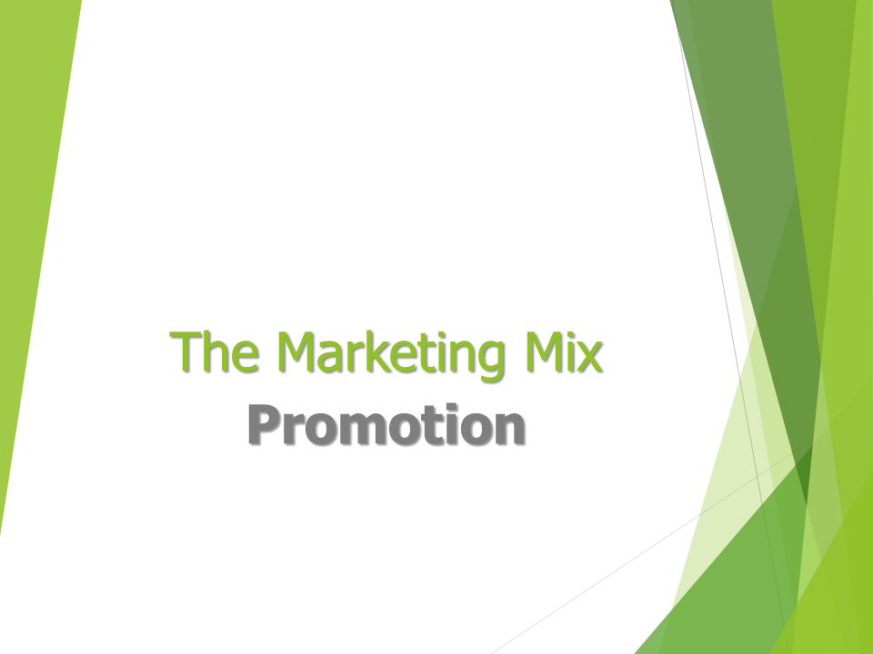 marketing mix promotion