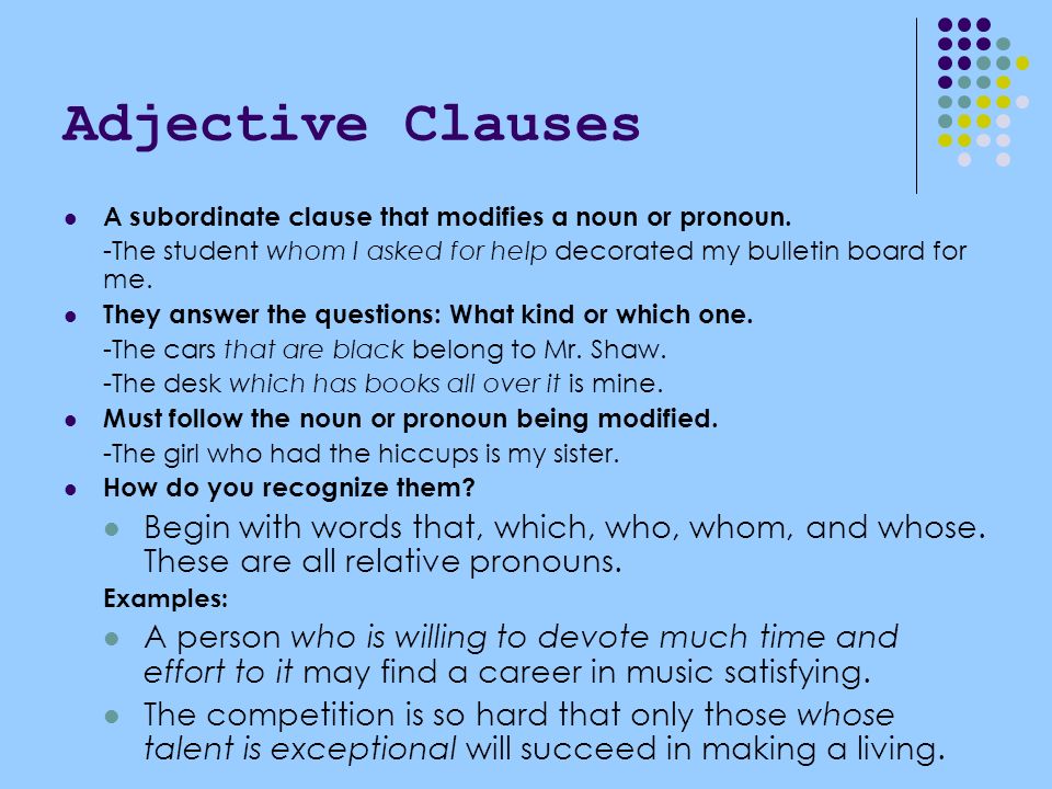 noun subordinate clause examples