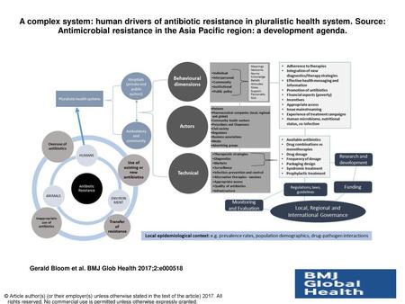 A complex system: human drivers of antibiotic resistance in pluralistic health system. Source: Antimicrobial resistance in the Asia Pacific region: a development.