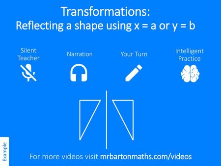 Transformations: Reflecting a shape using x = a or y = b