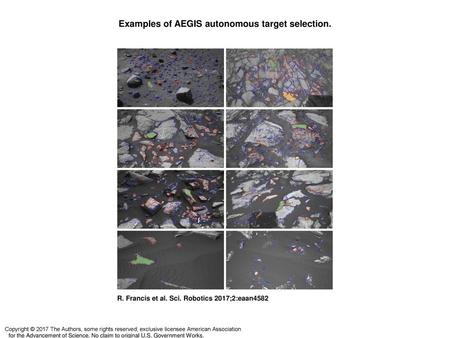 Examples of AEGIS autonomous target selection.