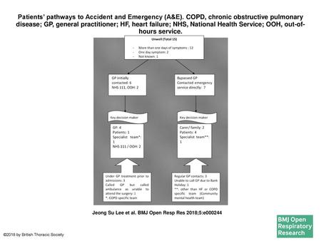 Patients’ pathways to Accident and Emergency (A&E)