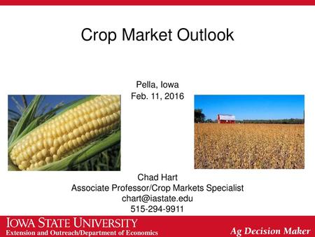 Associate Professor/Crop Markets Specialist