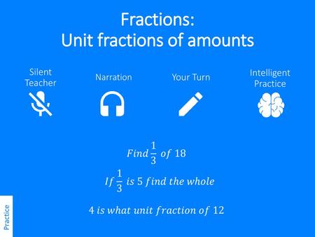 Fractions: Unit fractions of amounts
