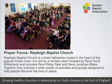 Prayer Focus: Rayleigh Baptist Church