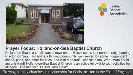 Prayer Focus: Holland-on-Sea Baptist Church