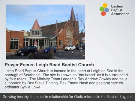Prayer Focus: Leigh Road Baptist Church