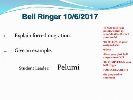 Student Leader: Pelumi