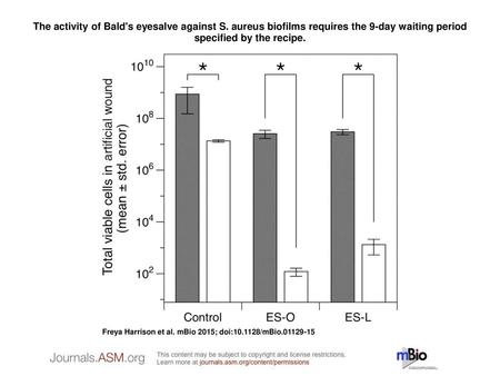 The activity of Bald's eyesalve against S