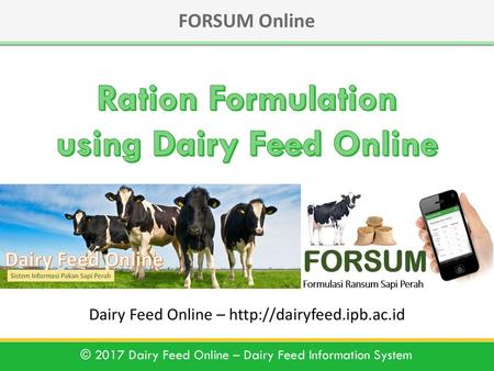 Ration Formulation for Ruminant - ppt download
