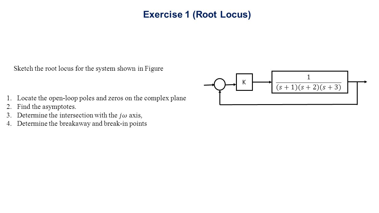 Rules for Sketching the Root Locus 1Number of Branches The number of  branches of root locus  the number of closed loop poles 2Symmetry The root  locus  ppt download