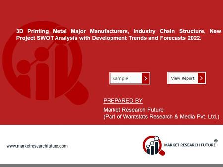 3D Printing Metal Major Manufacturers, Industry Chain Structure, New Project SWOT Analysis with Development Trends and Forecasts PREPARED BY Market.