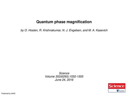 Quantum phase magnification