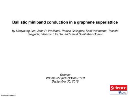 Ballistic miniband conduction in a graphene superlattice
