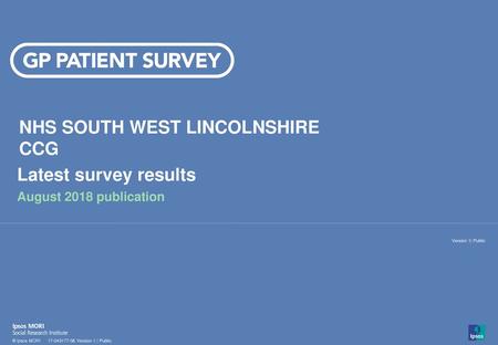 NHS SOUTH WEST LINCOLNSHIRE CCG