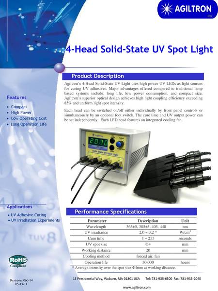 4-Head Solid-State UV Spot Light