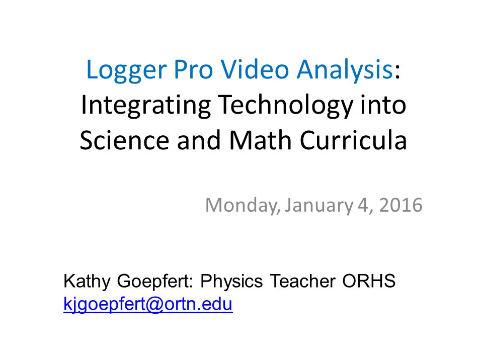 logger pro video format