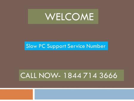  Slow PC Support Service Number 