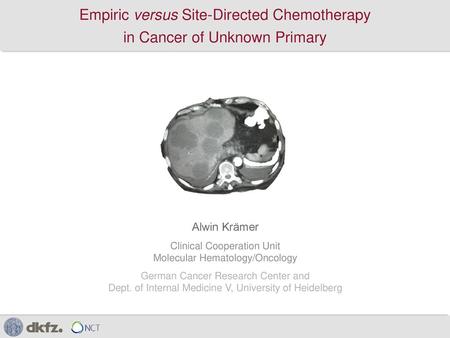 Empiric versus Site-Directed Chemotherapy in Cancer of Unknown Primary