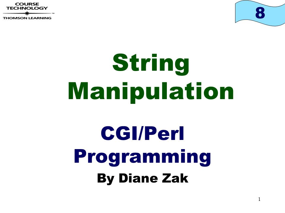 8 1 String Manipulation CGI/Perl Programming By Diane Zak. - ppt download