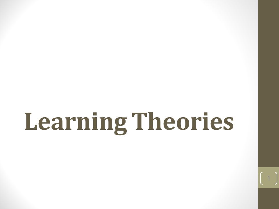 Theories Of Learning Ppt