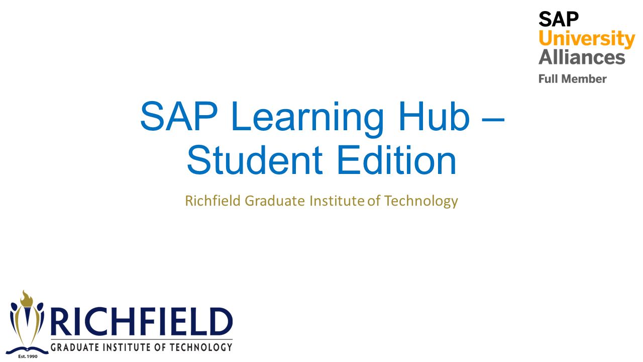 SAP Learning Hub – Student Edition - ppt video online download