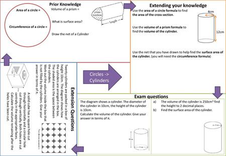 Key Words Formula Volume Surface Area Perpendicular Height Ppt Download