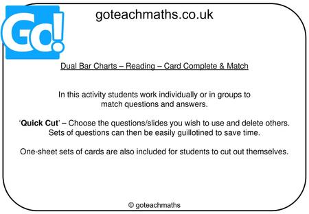 Dual Bar Charts – Reading – Card Complete & Match