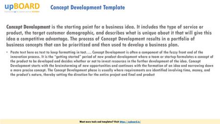 Concept Development Template