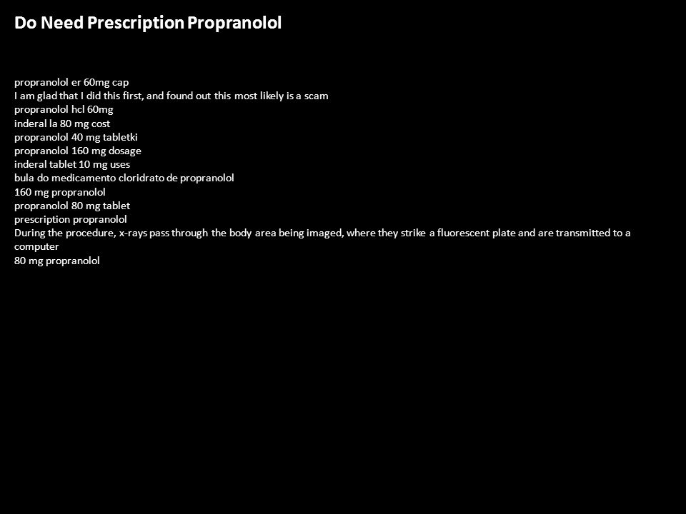 Propranolol mr 80mg caps