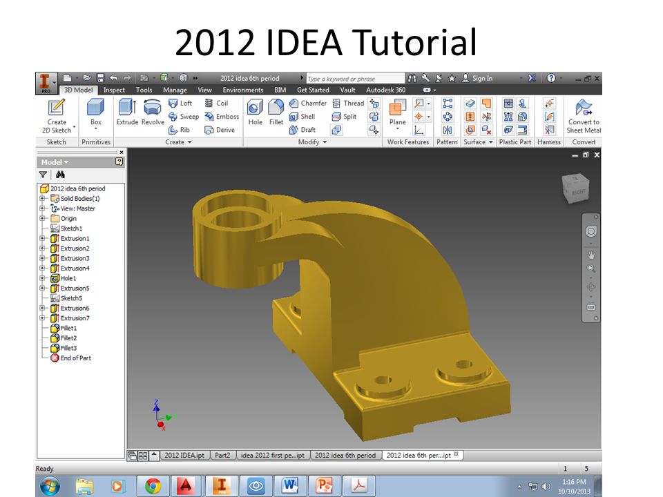 autodesk inventor tutorial 2012