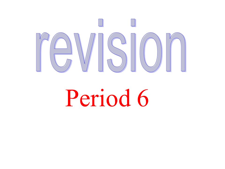 Period 6 Regular verbs: play--- played stay---stayed study