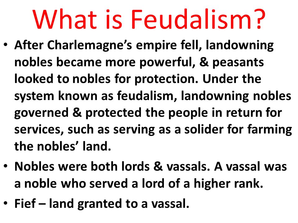 What is feudalism deals