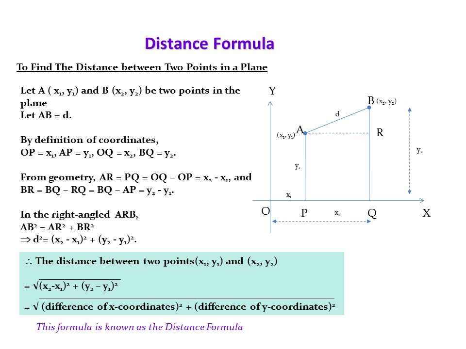 travel between two places distance formula