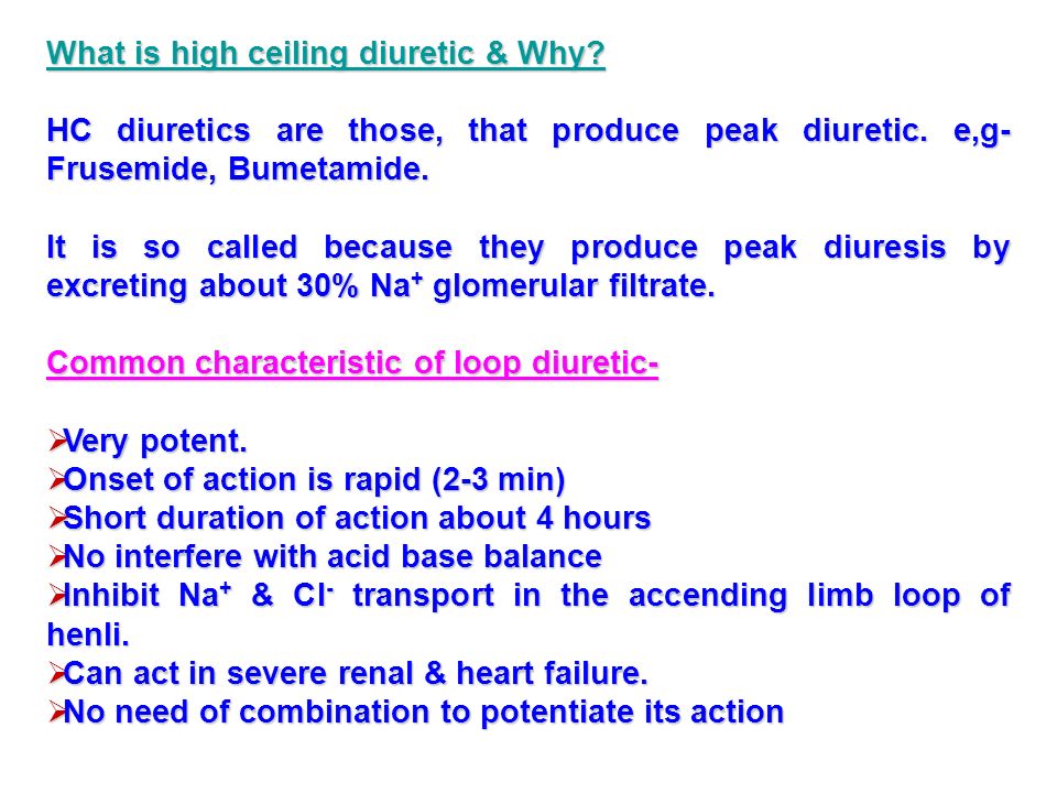 High Ceiling Diuretics Example