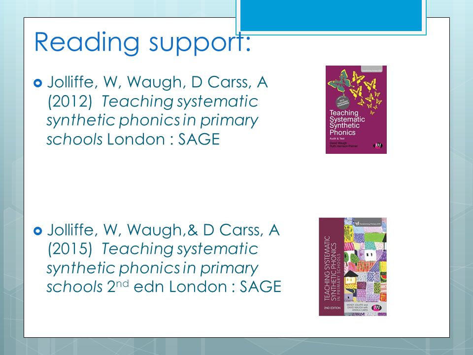 Teaching Reading Using Systematic Synthetic Phonics Ppt Video Online Download