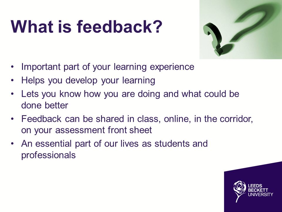 Assessment Feedback Ppt Download