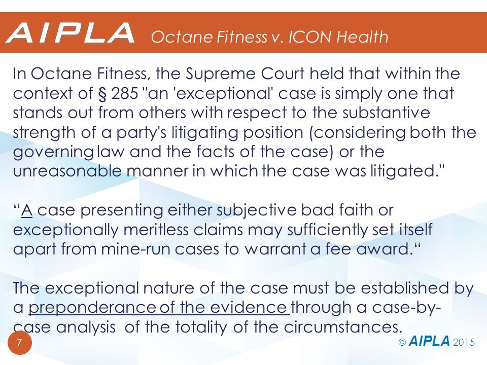 Octane Fitness v. ICON Health