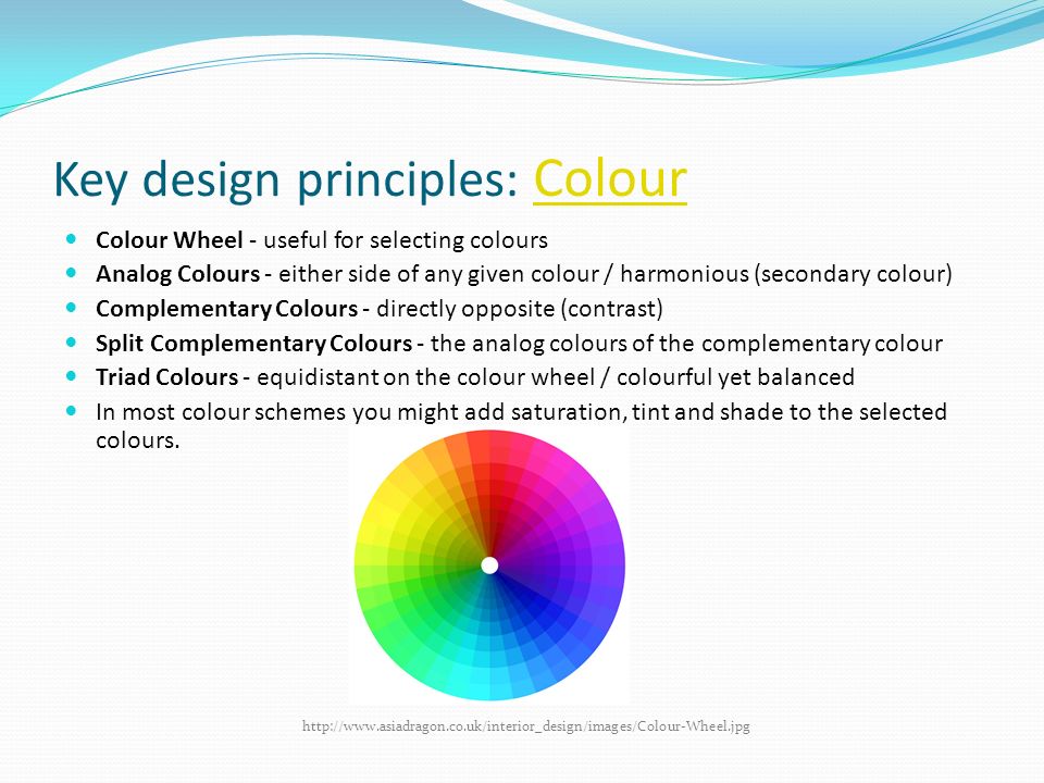 Key design principles: Colour