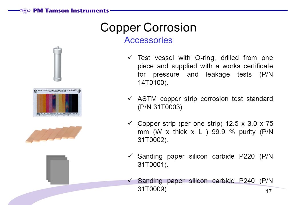 ASTM Copper Strip Corrosion Standard