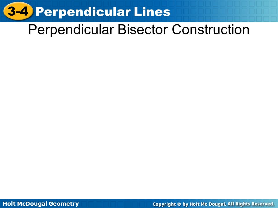 Perpendicular Bisector Construction