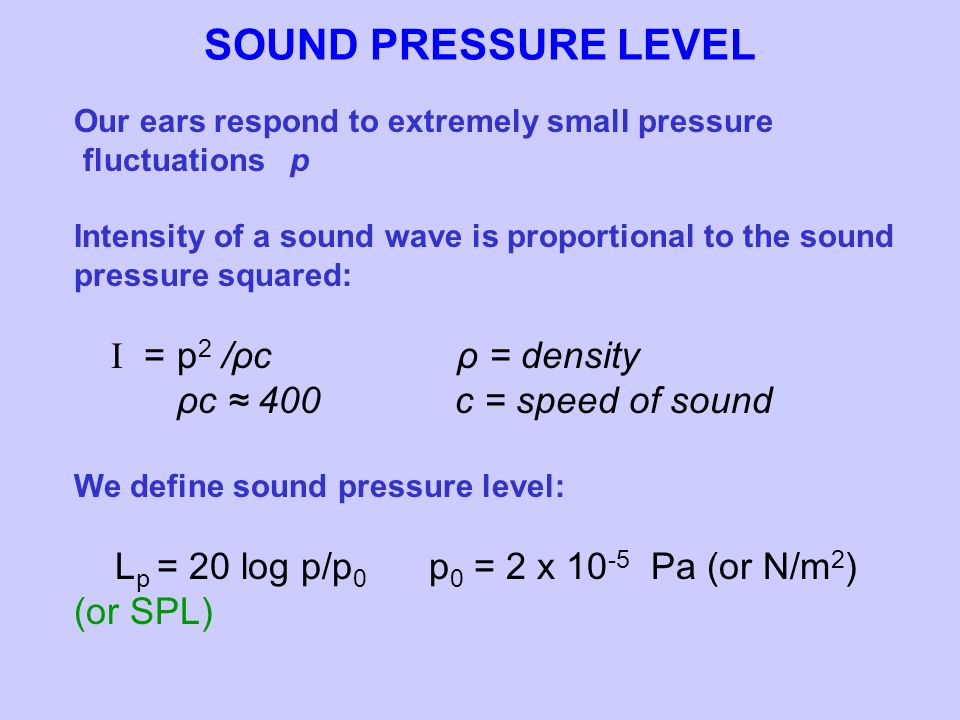 SOUND PRESSURE, POWER AND LOUDNESS - ppt video online download