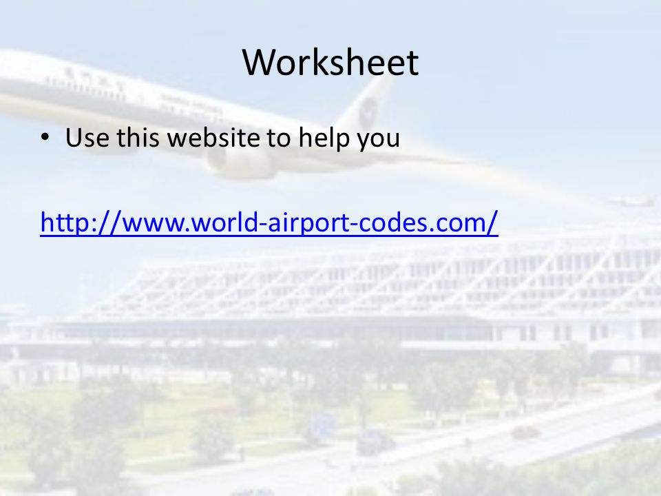 Worksheet Use this website to help you
