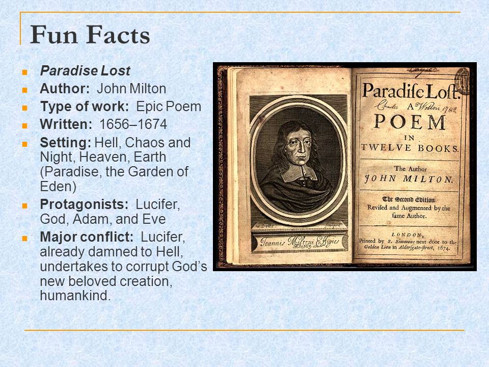 Paradise Lost, Summary & Facts