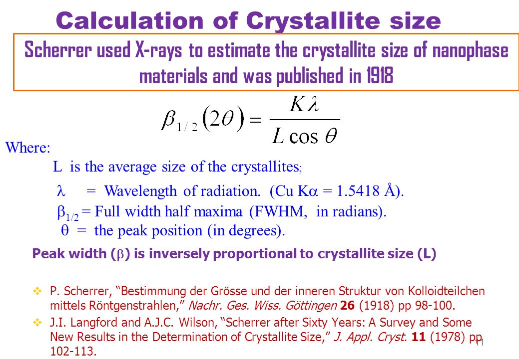 Crystal Structure Refinement and Analysis using XRD data - ppt download